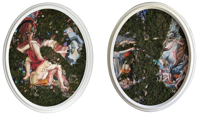 Lady Lichen 2: After the Rape (left) and Lady Lichen 1: After the Sabines (right)