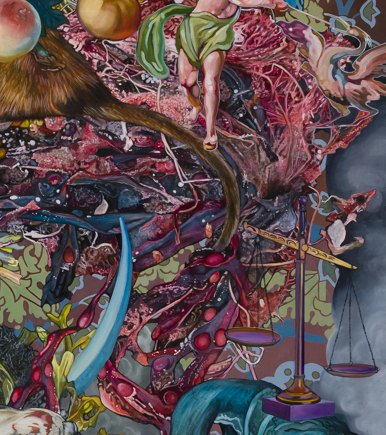 The bigger the monkey, the more it shows its tail. (detail view)